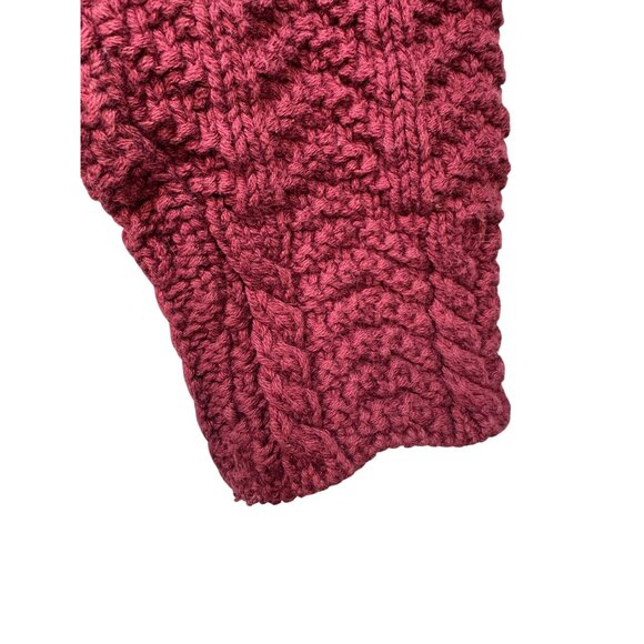 Bushwacker USA  Womens Cable Knit Turtleneck Sweater Size S Maroon 100% Cotton - Picture 9 of 13